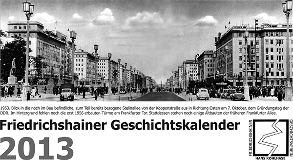 Friedrichshainer Geschichtskalender 2013